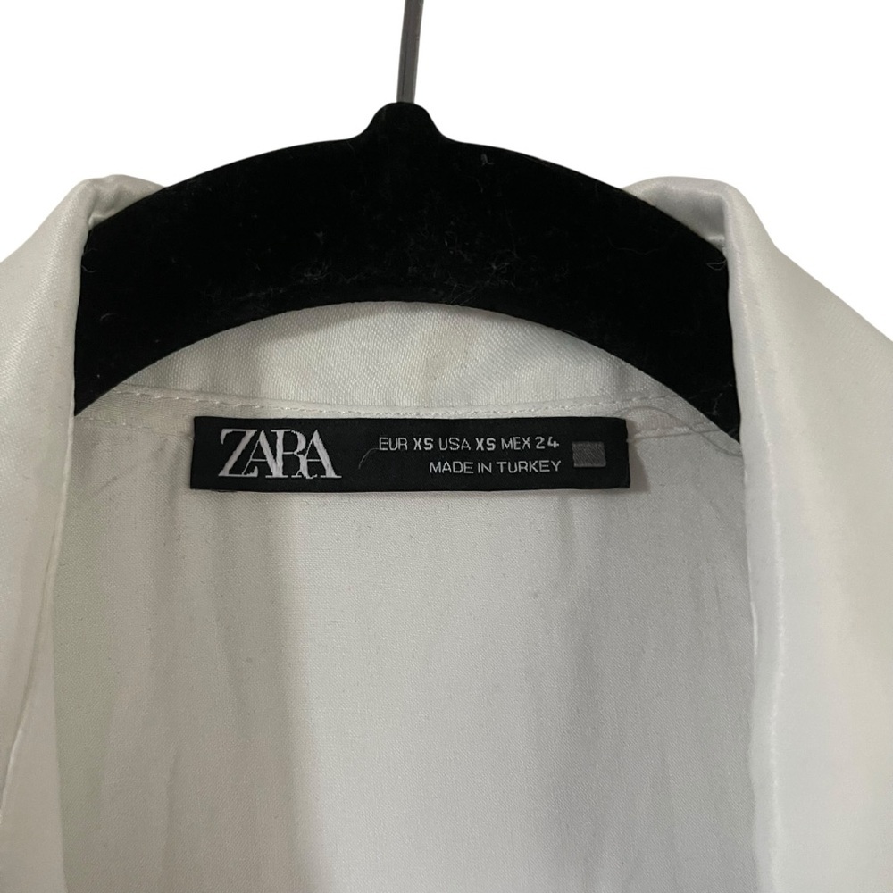 Zara White Wrap Mini Dresses Size XS - Picture 7 of 7
